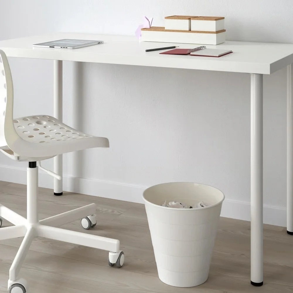 Basic & Sturdy White Waste Bin from IKEA